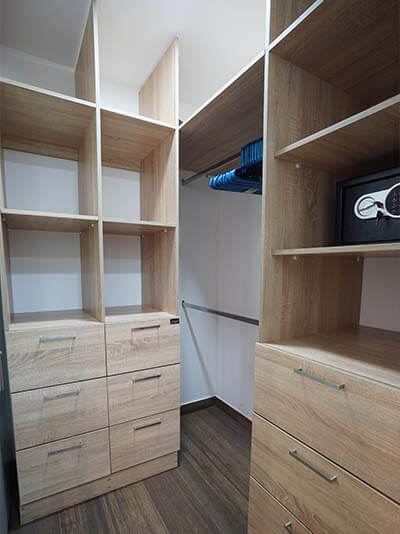 Closet space and safe