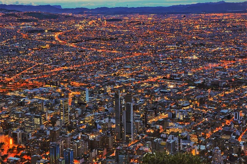 view of bogota from monserrate